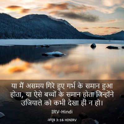 Picture 03 - अय्यूब 3:16 HINIRV - या मैं असमय गिरे - Bible Verse Picture