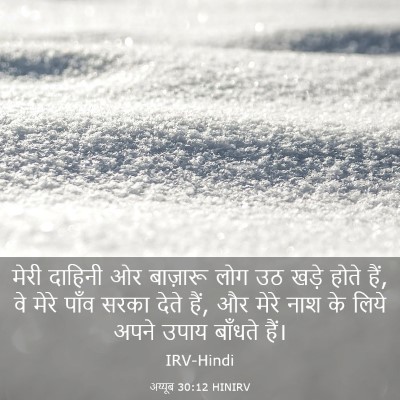 Picture 03 - अय्यूब 30:12 HINIRV - मेरी दाहिनी ओर - Bible Verse Picture