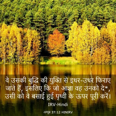 Picture 03 - अय्यूब 37:12 HINIRV - वे उसकी बुद्धि की - Bible Verse Picture