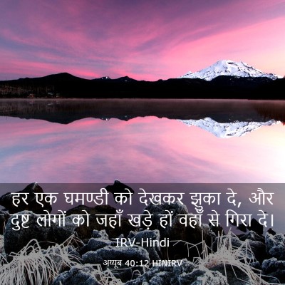 Picture 03 - अय्यूब 40:12 HINIRV - हर एक घमण्डी को - Bible Verse Picture