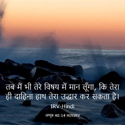 Picture 03 - अय्यूब 40:14 HINIRV - तब मैं भी तेरे विषय - Bible Verse Picture