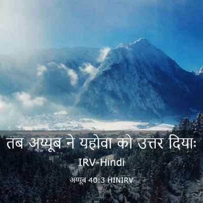 Picture 03 - अय्यूब 40:3 HINIRV - तब अय्यूब ने यहोवा - Bible Verse Picture