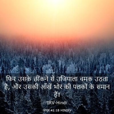 Picture 03 - अय्यूब 41:18 HINIRV - फिर उसके छींकने से - Bible Verse Picture