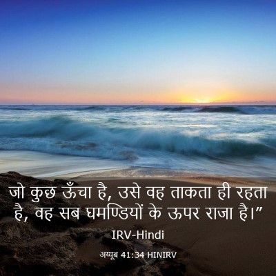 Picture 03 - अय्यूब 41:34 HINIRV - जो कुछ ऊँचा है, उसे - Bible Verse Picture