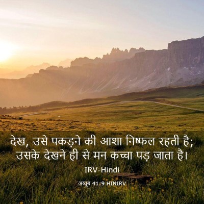 Picture 03 - अय्यूब 41:9 HINIRV - देख, उसे पकड़ने की - Bible Verse Picture