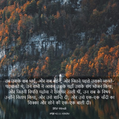 Picture 03 - अय्यूब 42:11 HINIRV - तब उसके सब भाई, और - Bible Verse Picture