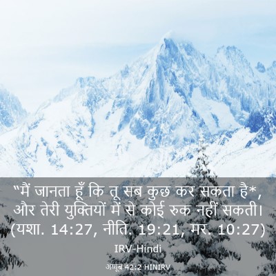 Picture 03 - अय्यूब 42:2 HINIRV - “मैं जानता हूँ कि - Bible Verse Picture