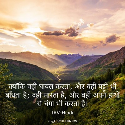 Picture 03 - अय्यूब 5:18 HINIRV - क्योंकि वही घायल - Bible Verse Picture