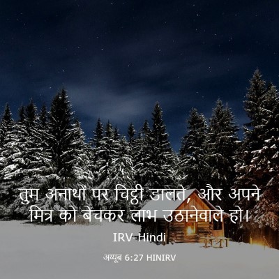 Picture 03 - अय्यूब 6:27 HINIRV - तुम अनाथों पर - Bible Verse Picture