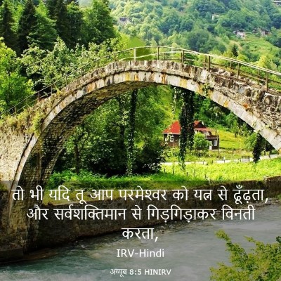 Picture 03 - अय्यूब 8:5 HINIRV - तो भी यदि तू आप - Bible Verse Picture