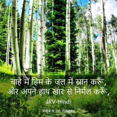 Picture 03 - अय्यूब 9:30 HINIRV - चाहे मैं हिम के जल - Bible Verse Picture