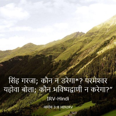 Picture 03 - आमोस 3:8 HINIRV - सिंह गरजा; कौन न - Bible Verse Picture