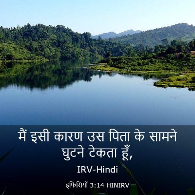 Picture 03 - इफिसियों 3:14 HINIRV - मैं इसी कारण उस - Bible Verse Picture