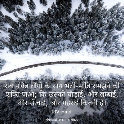 Picture 03 - इफिसियों 3:18 HINIRV - सब पवित्र लोगों के - Bible Verse Picture