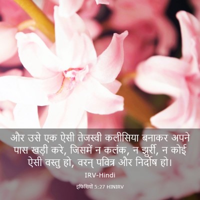 Picture 03 - इफिसियों 5:27 HINIRV - और उसे एक ऐसी - Bible Verse Picture