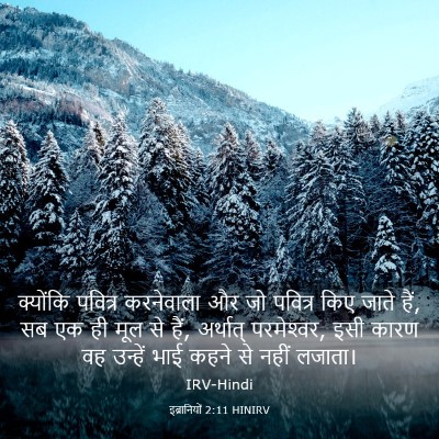 Picture 03 - इब्रानियों 2:11 HINIRV - क्योंकि पवित्र - Bible Verse Picture