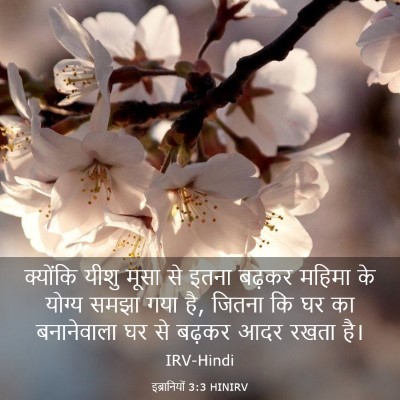 Picture 03 - इब्रानियों 3:3 HINIRV - क्योंकि यीशु मूसा - Bible Verse Picture