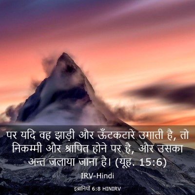 Picture 03 - इब्रानियों 6:8 HINIRV - पर यदि वह झाड़ी और - Bible Verse Picture