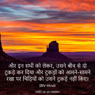 Picture 03 - उत्पत्ति 15:10 HINIRV - और इन सभी को लेकर, - Bible Verse Picture
