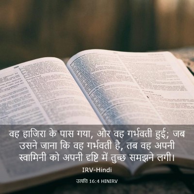 Picture 03 - उत्पत्ति 16:4 HINIRV - वह हाजिरा के पास - Bible Verse Picture