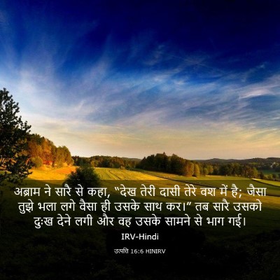 Picture 03 - उत्पत्ति 16:6 HINIRV - अब्राम ने सारै से - Bible Verse Picture