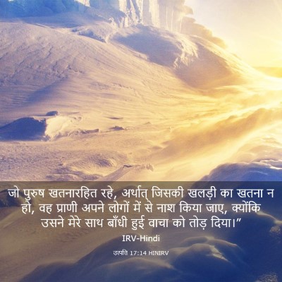Picture 03 - उत्पत्ति 17:14 HINIRV - जो पुरुष खतनारहित - Bible Verse Picture