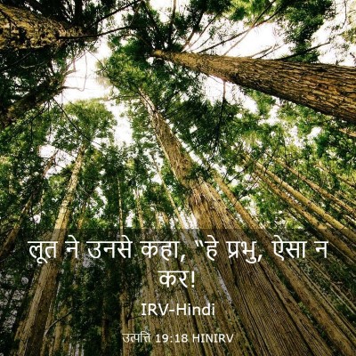 Picture 03 - उत्पत्ति 19:18 HINIRV - लूत ने उनसे कहा, - Bible Verse Picture