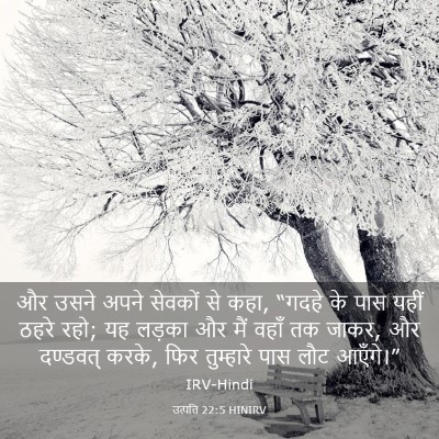 Picture 03 - उत्पत्ति 22:5 HINIRV - और उसने अपने - Bible Verse Picture