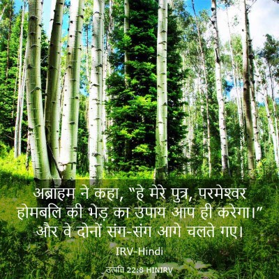 Picture 03 - उत्पत्ति 22:8 HINIRV - अब्राहम ने कहा, “हे - Bible Verse Picture