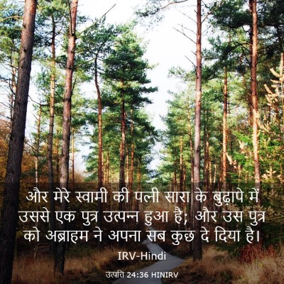 Picture 03 - उत्पत्ति 24:36 HINIRV - और मेरे स्वामी की - Bible Verse Picture