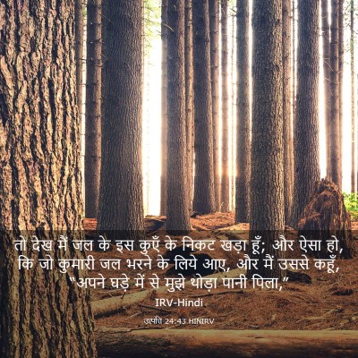 Picture 03 - उत्पत्ति 24:43 HINIRV - तो देख मैं जल के इस - Bible Verse Picture