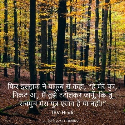 Picture 03 - उत्पत्ति 27:21 HINIRV - फिर इसहाक ने याकूब - Bible Verse Picture