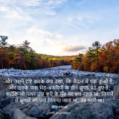 Picture 03 - उत्पत्ति 29:2 HINIRV - और उसने दृष्टि - Bible Verse Picture