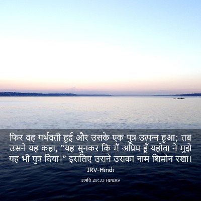 Picture 03 - उत्पत्ति 29:33 HINIRV - फिर वह गर्भवती हुई - Bible Verse Picture