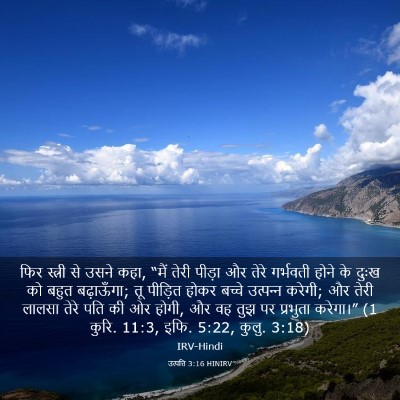 Picture 03 - उत्पत्ति 3:16 HINIRV - फिर स्त्री से उसने - Bible Verse Picture