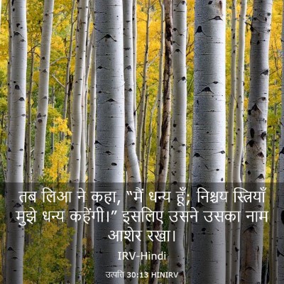 Picture 03 - उत्पत्ति 30:13 HINIRV - तब लिआ ने कहा, “मैं - Bible Verse Picture