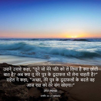 Picture 03 - उत्पत्ति 30:15 HINIRV - उसने उससे कहा, - Bible Verse Picture