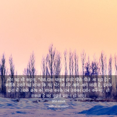 Picture 03 - उत्पत्ति 32:20 HINIRV - और यह भी कहना, - Bible Verse Picture