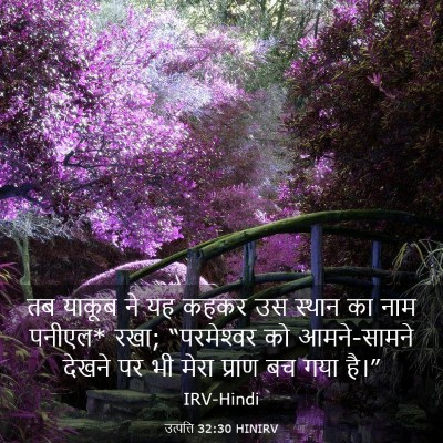 Picture 03 - उत्पत्ति 32:30 HINIRV - तब याकूब ने यह कहकर - Bible Verse Picture