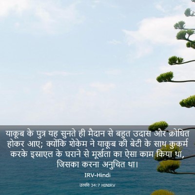 Picture 03 - उत्पत्ति 34:7 HINIRV - याकूब के पुत्र यह - Bible Verse Picture