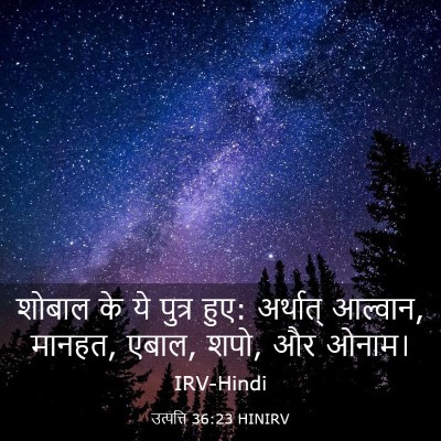 Picture 03 - उत्पत्ति 36:23 HINIRV - शोबाल के ये पुत्र - Bible Verse Picture