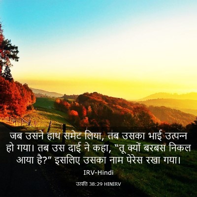 Picture 03 - उत्पत्ति 38:29 HINIRV - जब उसने हाथ समेट - Bible Verse Picture