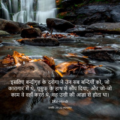 Picture 03 - उत्पत्ति 39:22 HINIRV - इसलिए बन्दीगृह के - Bible Verse Picture