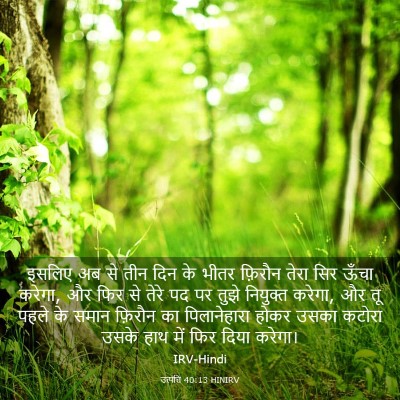 Picture 03 - उत्पत्ति 40:13 HINIRV - इसलिए अब से तीन दिन - Bible Verse Picture