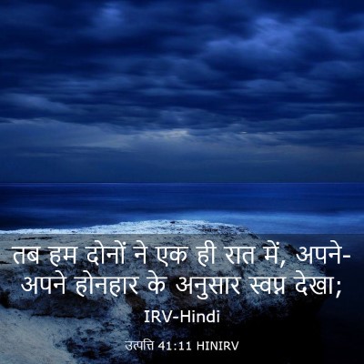 Picture 03 - उत्पत्ति 41:11 HINIRV - तब हम दोनों ने एक - Bible Verse Picture