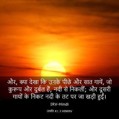 Picture 03 - उत्पत्ति 41:3 HINIRV - और, क्या देखा कि - Bible Verse Picture