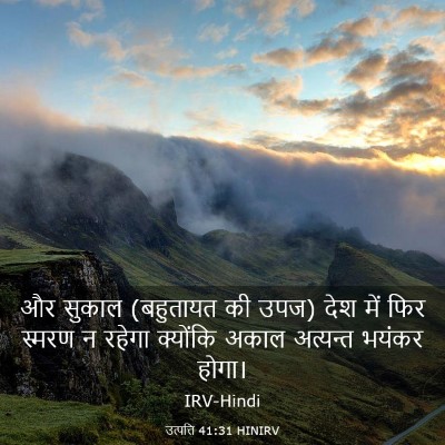 Picture 03 - उत्पत्ति 41:31 HINIRV - और सुकाल (बहुतायत - Bible Verse Picture