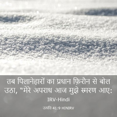 Picture 03 - उत्पत्ति 41:9 HINIRV - तब पिलानेहारों का - Bible Verse Picture