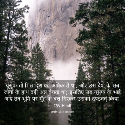 Picture 03 - उत्पत्ति 42:6 HINIRV - यूसुफ तो मिस्र देश - Bible Verse Picture