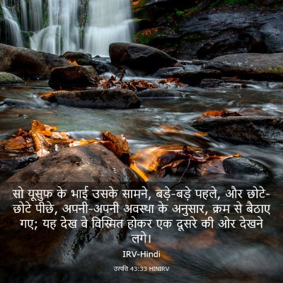 Picture 03 - उत्पत्ति 43:33 HINIRV - सो यूसुफ के भाई - Bible Verse Picture